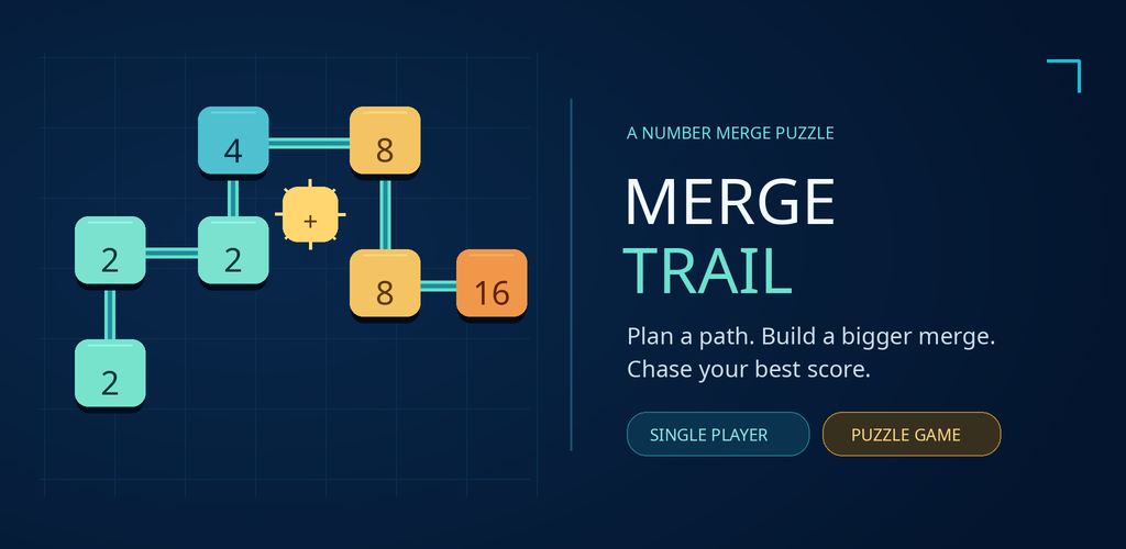 Merge Trail number merge puzzle artwork